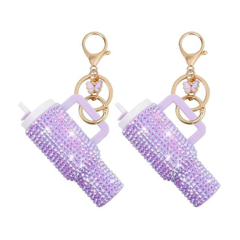 Butterfly Bling Mini Tumbler Keychain